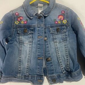 Floral Embroidered Denim Jacket for Kids